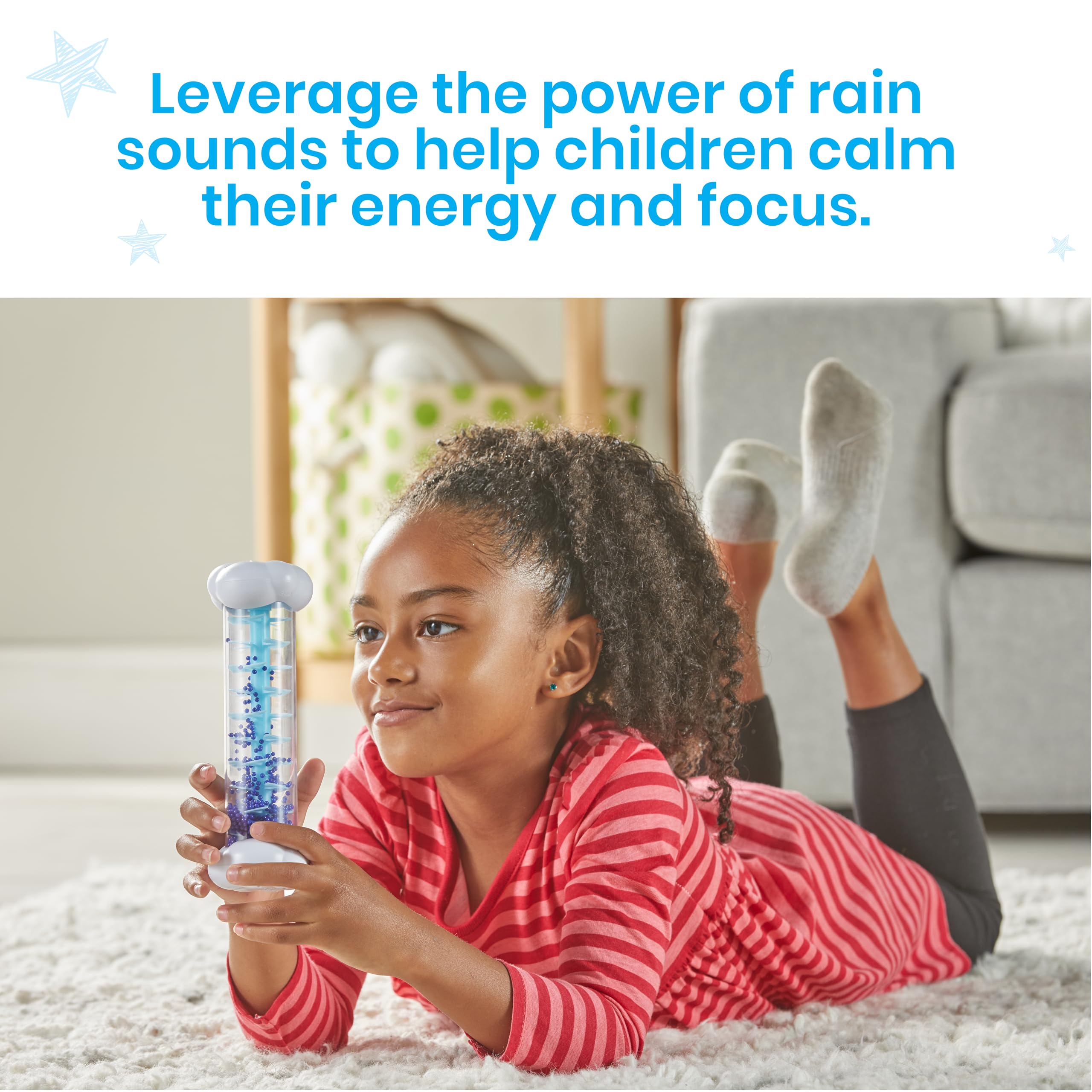 hand2mind Calming Sensory Tubes, Rain Sound Fidget Tubes, - Activity ...