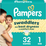 Pampers Swaddlers Diapers, Size 5 (20-37 lbs), 132 Count, Absorbent, Keeps Baby Dry and Comfortable, Skin Safe Disposable Baby Diaper (Packaging May Vary)