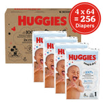 Huggies Size 1 Diapers, Snug & Dry Newborn Diapers, Size 1 (8-14 lbs), 256 Count (4 Packs of 64), Packaging May Vary