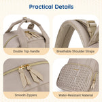 mommore Diaper Bag Backpack Small Diaper Backpack Travel Baby Bag Quilted Diaper Bag with Insulated Pockets, Stroller Straps