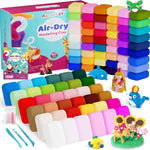 Air Dry Clay 66 Colors, Modeling Clay for Kids, DIY Model Magic Clay, Molding Clay Kit with Sculpting Tools, Non-Sticky Soft and Super Light, Arts and Crafts Gift for Boys Girls Kids.