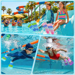 Gintenco Swim Fins, Kids Swim Training Fins for Lap Swimming, Travel Size Flippers with Mesh Bag, Silicone Swimming Fins for Kids Teens Adults Women Men (CH13, XS(Jr 13-1.5))