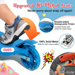 Kick Scooter for Kids 5-7 6-8 Years Age - Solid Metal Anti-Crack Frame&Brake,Height Adjustable,Light Up Two Wheel Toddler Scooter 4 Year Old,Boys Girls Outdoor Kid Child Toy Blue