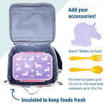 Wildkin Kids ECO rPET Insulated Lunch Box – Keeps Food Hot or Cold, Easy-Clean Lining, Mesh Pockets & BPA-Free – Boys & Girls, Ideal for School, Travel & Daycare – Horse Dreams