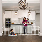 Regalo Safety 56"-130" Super Wide Baby Gate & Play Yard, 2-in-1 Adjustable Safety Gate for Doorways & Bottom of Stairs, Wall Mounted Room Divider, Includes Wall Mount Kit