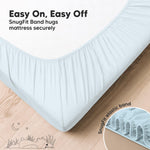 KeaBabies 2-Pack Fitted Crib Sheets for Boys, Girls, Baby - Soft Bamboo Viscose Cotton, 52x28 Standard Crib Mattress Sheets, Toddler Bed Mattress Cover, Gender Neutral, Breathable, Durable (Glacier)