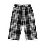 Toddler Kids Baby Boy Girl Gingham Pants Elastic Waist Striped Plaid Long Pants Spring Fall Winter Casual Trousers (A-Black, 3-4 Years)