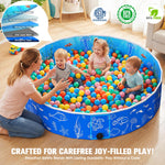 FizZeal Kiddie Pool with Canopy, 51in Foldable Toddler Pool,Pop Up Baby Pool with Shade,UPF 50+UV Portable Swimming Pool for Kids,Collapsible Baby Pool for Beach, Outdoor Toddler Pool for Backyard