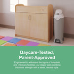 Foundations Hands Free Tall Diaper Pail with Airtight Lid - Durable & Odorless Disposal, Large Capacity, Holds up to 60 Newborn Diapers, Refill with Any Bags, Baby Registry Gift - Gray (9622057)