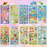 KARSLORA 36 Sheets Stickers for Kids, 800+ Stickers for Scrapbooking Including Animals, Fruits, Dinosaurs, Hearts, Cats, Fish, Cars, Space and More, Party Favors for Kids