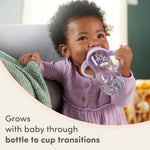 NUK Replacement Silicone Spout for Select NUK Cups, Spill-Proof, Soft Spout, Dishwasher-Safe, BPA-Free, Clear, Pack of 3