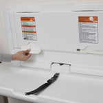 ECR4Kids Horizontal Wall-Mounted Changing Station, Baby Changer, White Granite