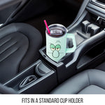 Silver Buffalo Spongebob Squarepants Featuring Squidward Tentacles Stainless Steel Tumbler with Handle and Straw, Fits in Standard Cup Holder, 40 Ounces