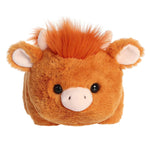 Aurora® Adorable Spudsters™ Hamish Highland Cow™ Stuffed Animal - Round Shape Makes for Comforting Cuddles - Perfect for Kids All Ages and Animal Loving Adults - Brown 10.5 Inches