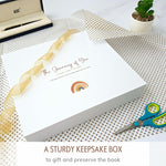 Baby Album Memory Book for Girl or Boy - First 5 Years Unisex Bohemian Rainbow Keepsake Journal to Log Newborn Milestone - Photo Album Scrapbook for Baby Shower - Unique New Parents Gifts for Couples