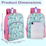 Trail maker 15 Inch Kids Backpacks for Boys & Girls | Preschool, Kindergarten, Elementary School Backpacks with Adjustable, Padded Straps (Upbeat Unicorns)