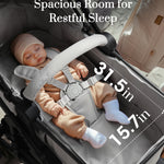 2-in-1 Convertible Baby Stroller with Bassinet Mode, Toddler Stroller with Reversible Seat, Foldable Infant Stroller with Adjustable Canopy, Cup Holder, Mommy Bag, Bassinet Pram for 0-36 Months, Grey