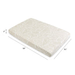 Babyletto 100% Organic Cotton Mini Crib Sheet, GOTS-Certified, Fitted 360°, Ultra-Soft and Breathable Muslin - Oat Stripe