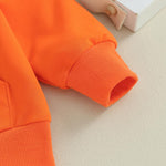 Ledy Champswiin Unisex Baby Boy Girl Clothes Hooded Sweatshirts Solid Color Long Sleeve Hoodies Toddler Top (0-6 Months, Orange)