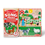 Melissa & Doug Old MacDonald's Farm Song Puzzle – 8-Piece Wooden Peg Puzzle with Light-Activated Sounds, Music Learning Toy for Toddlers and Preschoolers Ages 2+