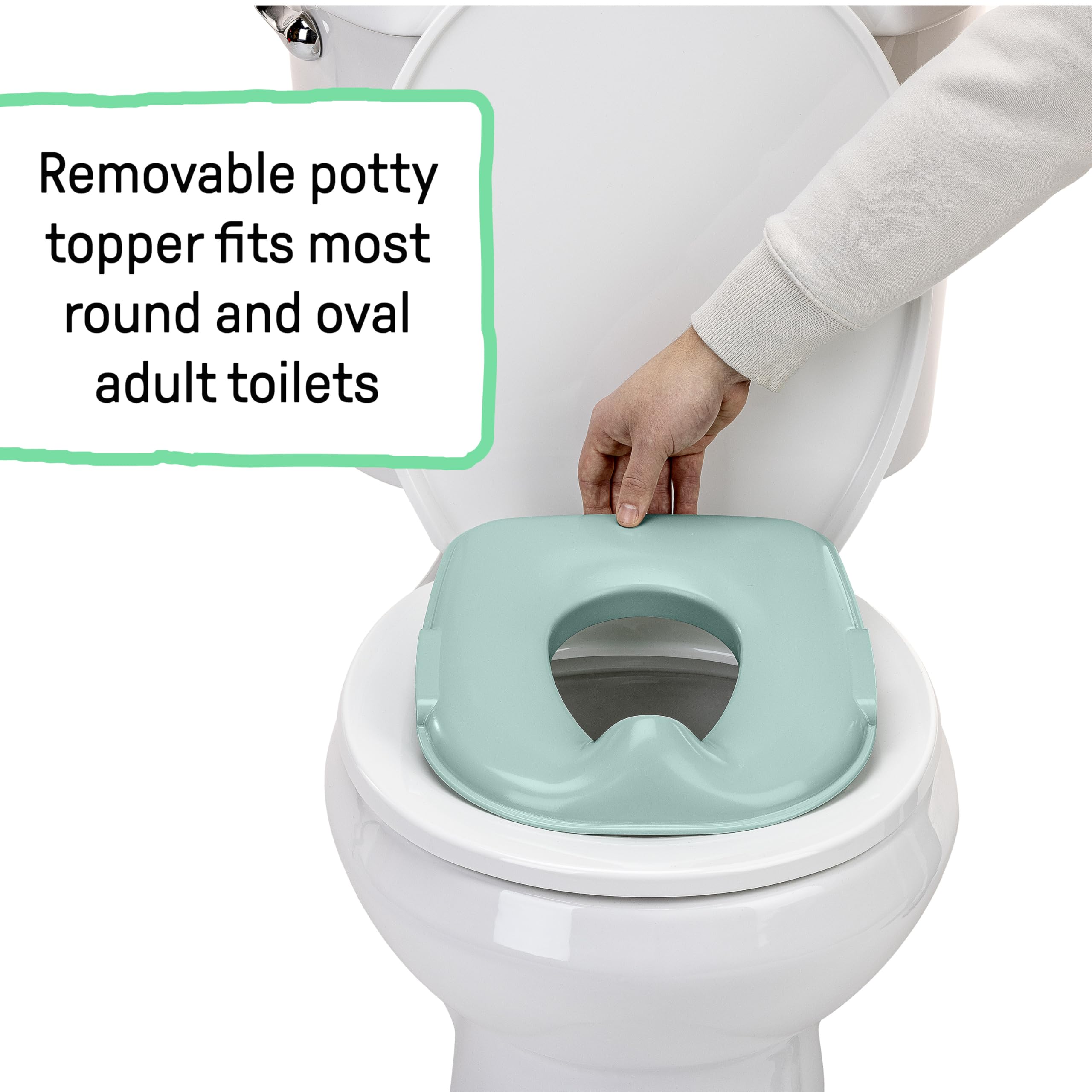 Ingenuity Prepare to Potty 3-in-1 System - Potty Training Toilet, Topper, Step Stool, Easy Setup, for Toddlers Ages 18 Months+