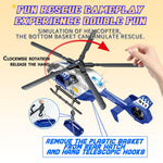 RANHANGQI 15" Rescue Helicopter Toy Light and Sound Rescue Vehicles Toys for Kids Aged 3 Toddler Kids Boys Gifts (Police Helicopters)