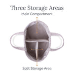 Natemia Diaper Caddy Organizer - Large, Lily Pad - Portable Rope Handles For Car Organizer - Three Compartments for Storage - Versatile Gift Bag For Baby Shower & Registry