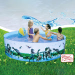 Play Pool for Kids Plastic Outdoor Swimming Pool Non-inflatable Folding Round Water Pool Children Snapset Swimming Pool(8FT (244CM x 38CM),Dinosaur)