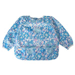 Floral-patterned baby bib on a white background