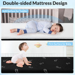 Crib Mattress, 52 x 27 Dual-Sided Memory Foam Baby and Toddler Mattress, Triple Layer Toddler Bed Mattress with Waterproof, Breathable, Removable Machine Washable Cover, Baby Mattresses for Crib