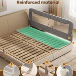 Foldable Bed Rail for Toddlers, 71in Reinforced Carbon Steel Frame&Connectors, Breathable Cationic Fabric - Safety Toddler Bed Rails for Queen, King, Twin, Full, No-Tool Setup.