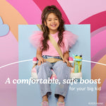 Graco TurboBooster 2.0 Backless Booster Car Seat, Barbie, Travel Booster Seat for Children Ages 4-10, Weight 40-100 Pounds and Height up to 57 Inches