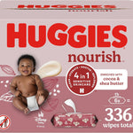 Huggies Nourish Scented Baby Wipes, 10 Push Button Packs (560 Wipes Total)