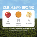 Happy Baby Organics Stage 2 Baby Food Pouches, Gluten Free, Vegan & Healthy Snack, Clearly Crafted Fruit & Veggie Puree, Apples, Sweet Potatoes & Granola, 4 Ounces (Pack of 16)
