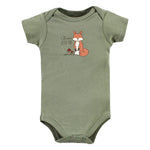 Hudson Baby Unisex Baby Cotton Bodysuits, Forest Deer 5-Pack, 3-6 Months