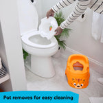 Baby Einstein Tinkle and Reveal Tiger Potty Training Toilet, Non-Skid Toddler Potty, Removable Bowl, Ages 18+ Months