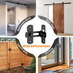 4 Packs 90 Degree Flip Barn Door Lock Latches, Matte Black Stainless Steel Gate Latch Security Door Latch for Barn Door, Pet Door, Bathroom, Cabinet Closet, Window, Sliding Door Lock