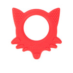 Dr. Brown's Flexees Friends Baby Teether, Orange Fox, 100% Silicone, BPA Free, 3m+
