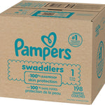 Pampers Baby Diapers - Swaddlers - Size 1, 198 Count, Ultra Absorbent Disposable Infant Diaper