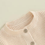 Kupretty Toddler Baby Girl Boy Cardigan Sweater Fall Winter Clothes Infant Chunky Knitted Button Down Knit Jacket Knitwear (Beige, 6-12 Months)