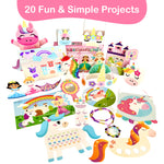 Craftikit® 20 Award-Winning Princess & Unicorn Crafts for Kids Ages 3-10 Years, All-Inclusive Toddler Arts and Craft Kits for Kids, Fun Toddler Craft Box for Girls in Preschool