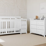 Storkcraft Avalon 6 Drawer Double Dresser (White) – Dresser for Kids Bedroom, Nursery Dresser Organizer, Chest of Drawers for Bedroom with 6 Drawers, Classic Design for Children’s Bedroom