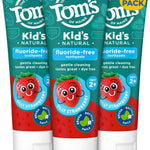 Tom's of Maine Kids Fluoride Free Toothpaste, Silly Strawberry, 3Pk, 5.1 oz