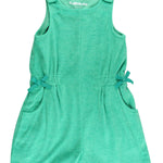 RuffleButts Girls Terry Cover-Up Romper - Bright Green, 2T