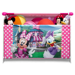 Delta Children Minnie Mouse Toy Box with Retractable Fabric Top, Pink