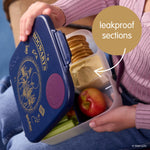 b.box Harry Potter Lunch Box for Big Eaters All Ages - 8.5 Cup Leak Proof Bento Box with 4 Compartments, School Lunch Container with Ice Pack, Dishwasher Safe, BPA-Free, PFAS-Free