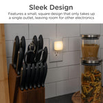Lights By Night Mini Square LED Night Light, Plug-in, Dusk to Dawn Sensor, Compact, Ambient Lighting, for Kids or Adults, Bedroom, Bathroom, Nursery, Hallway, 4 Pack, 82488