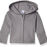 Hanes, Zippin Soft 4-way Stretch Fleece Hoodie, Babies and Toddlers, CHARCOAL, 12-18 Months