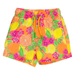 RUGGEDBUTTS Boys UPF50+ Stretch Swim Trunks - Neon Squeeze The Day, 3-6m