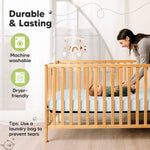 KeaBabies 2-Pack Fitted Crib Sheets for Boys, Girls, Baby - Soft Bamboo Viscose Cotton, 52x28 Standard Crib Mattress Sheets, Toddler Bed Mattress Cover, Gender Neutral, Breathable, Durable (Glacier)